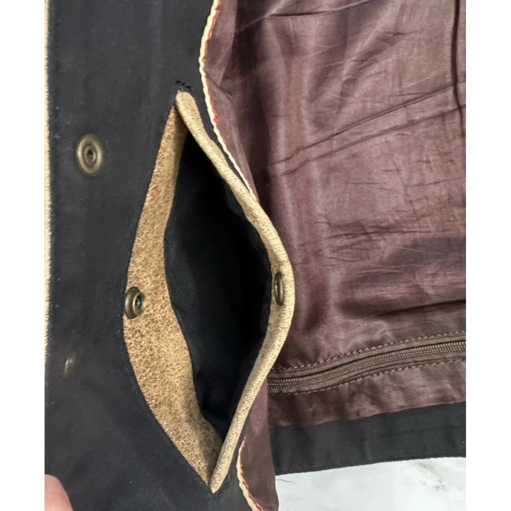 STS Ranchwear Men's Antique Leather Chisum Vest Sz XL Double Conceal Carry